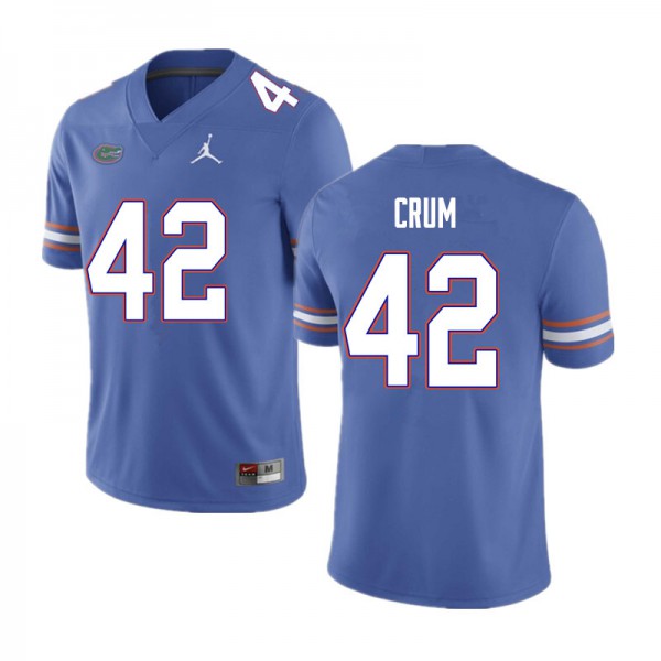 Men #42 Quaylin Crum Florida Gators College Football Jerseys Blue